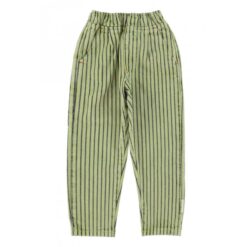 piupiuchick unisex trousers green indigo stripes