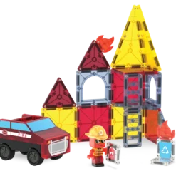 Alternative view of MagnaTiles Fire Station 27-Piece Set
