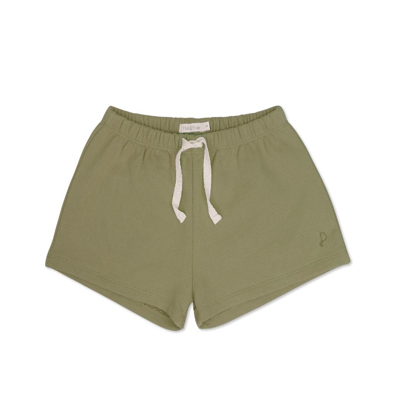 Phil & Phae sweat beach shorts soft moss
