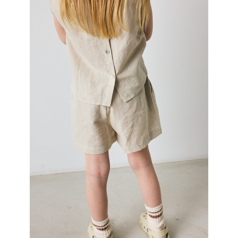 brunobruno nation Theo Shorts Feather Gray Beige - Afbeelding 4