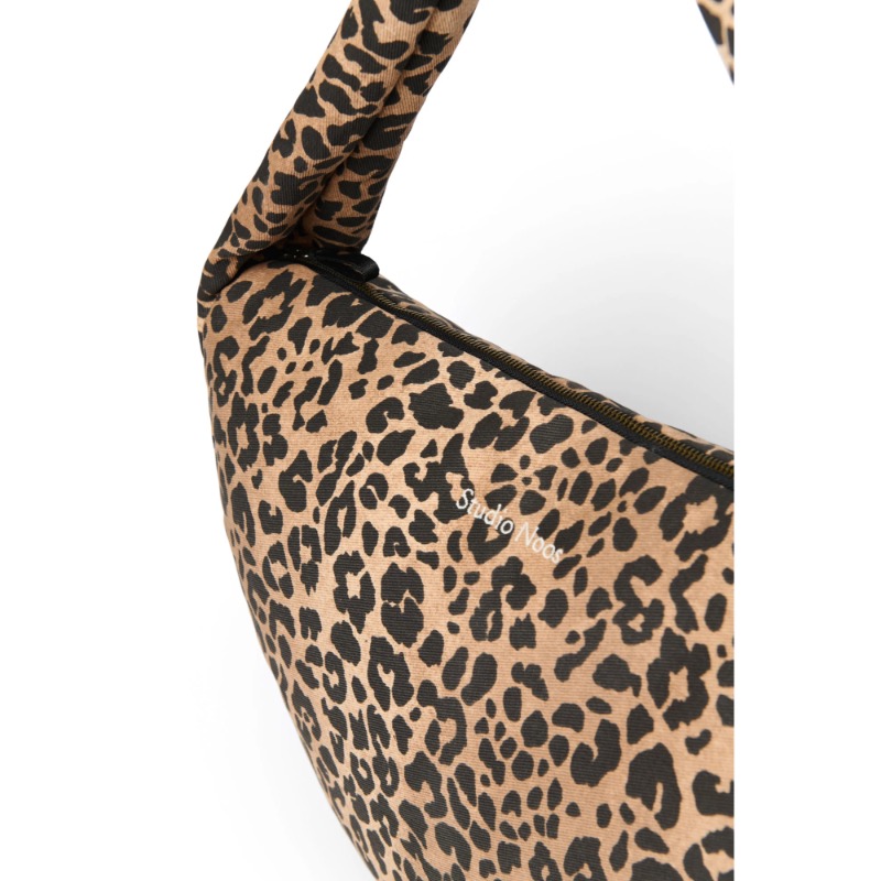 Studio Noos Brown Leopard Cotton Cross Body Bag - Afbeelding 5