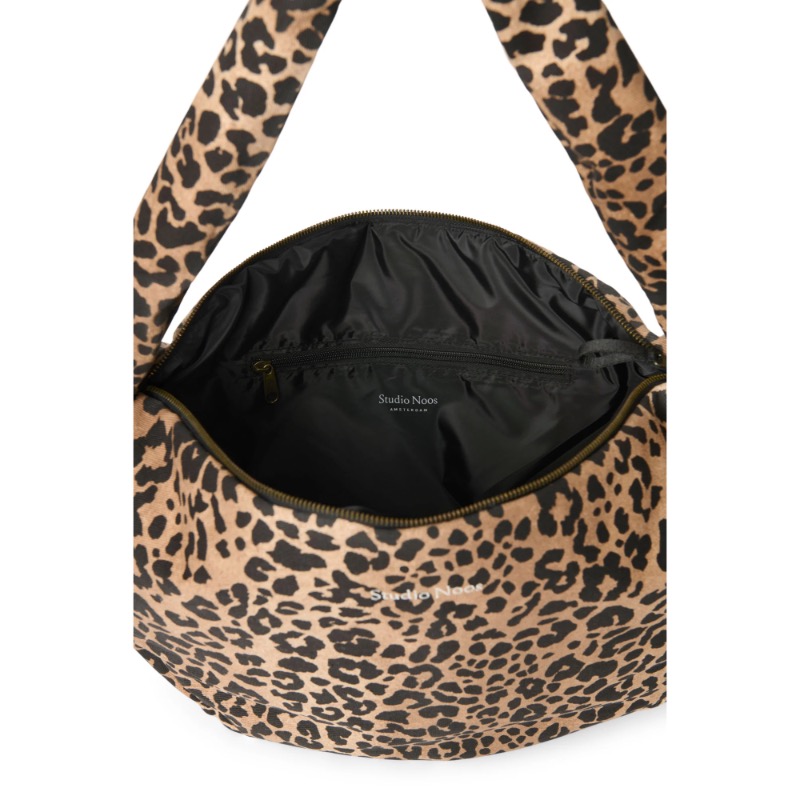 Studio Noos Brown Leopard Cotton Cross Body Bag - Afbeelding 3
