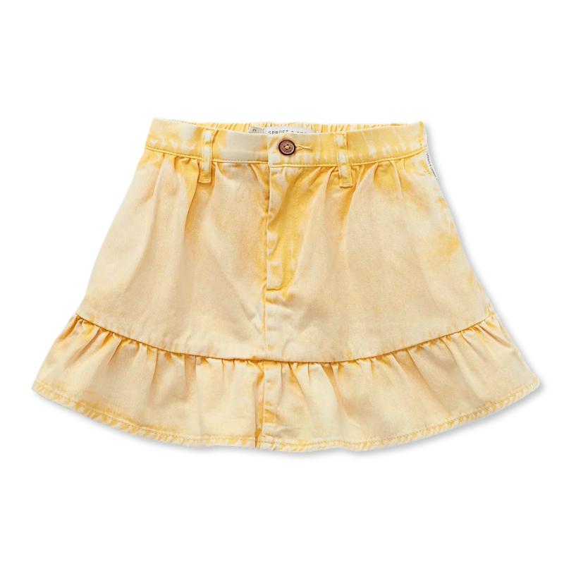 Sproet & Sprout Denim Peplum skirt pastel yellow