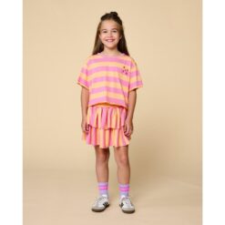 Petit Blush Stripe T-Shirt Cashmere Rose Peach Cobbler