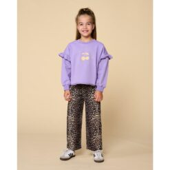 Petit Blush June Ruffle Sweater Chalk Violet