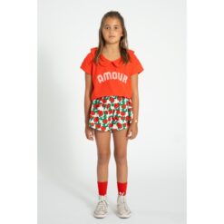 Alternative view of piupiuchick t-shirt with peter pan collar amour print