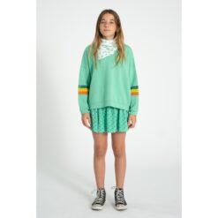 Alternative view of piupiuchick short skirt green black hearts allover