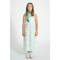 Alternative view of piupiuchick long dress green flowers allover