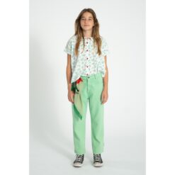 Alternative view of piupiuchick peter pan collar shirt green flowers
