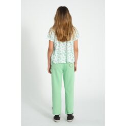 piupiuchick peter pan collar shirt green flowers - Afbeelding 3