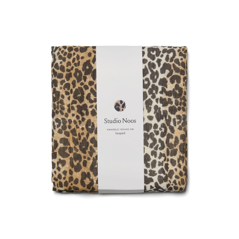 Studio Noos Leopard Swaddle 120x120 cm