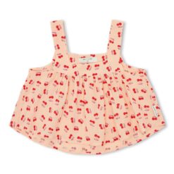 Petit Blush Puff Summer Blouse Cherry