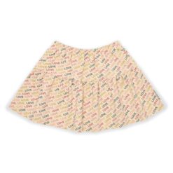Petit Blush Ruffle Skirt Love Text AOP