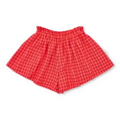 Petit Blush Ruffle Short Check Red