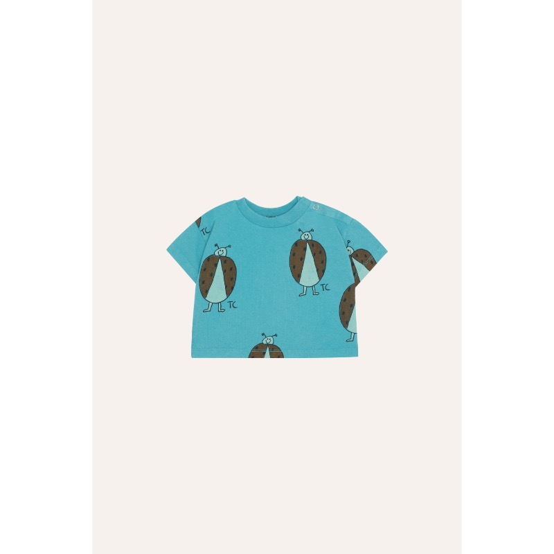 The Campamento Ladybug Allover Blue Baby Tshirt