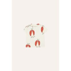 The Campamento Ladybug Allover Ecru Baby Tshirt