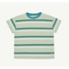Main Story Loose Tee Green Tint Stripe Jersey