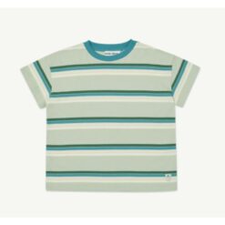 Main Story Loose Tee Green Tint Stripe Jersey