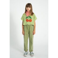 Alternative view of piupiuchick unisex trousers green indigo stripes