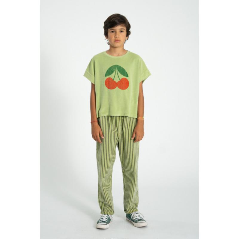 piupiuchick unisex trousers green indigo stripes - Afbeelding 3