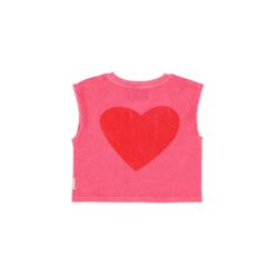 piupiuchick sleeveless top pink amour print