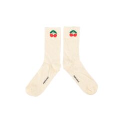 Piupiuchick Socks light olive cherry print
