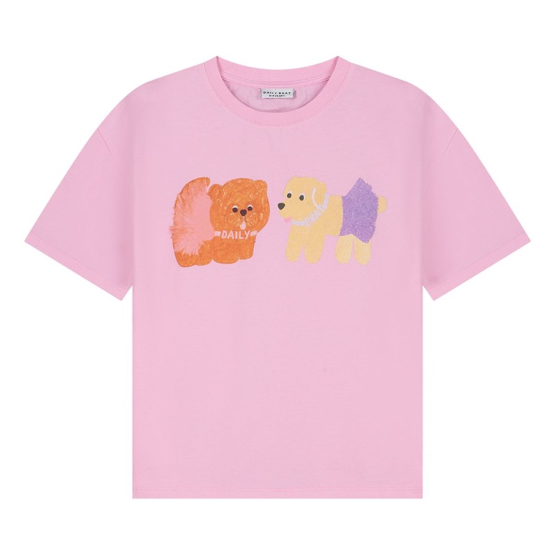 Daily Brat - Puppy Posse T-shirt Tender Pink