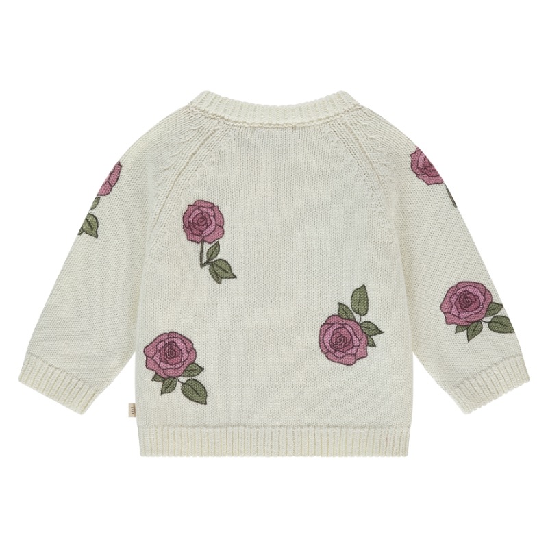 A Tiny Story baby cardigan Ecru Roses - Afbeelding 2