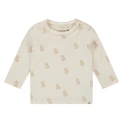 A Tiny Story baby t-shirt long sleeve ecru dogs