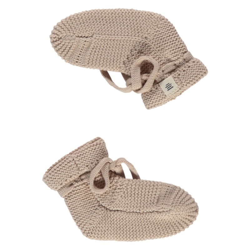 A Tiny Story Baby Slippers nougat