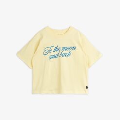 Mini Rodini To the moon tee yellow
