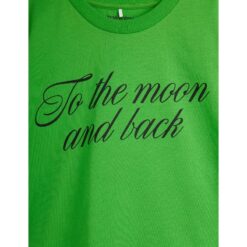Alternative view of Mini Rodini To the moon tee Green