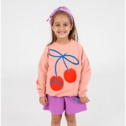 Alternative view of lotiekids sweatshirt lotie Cherries Clay Pink