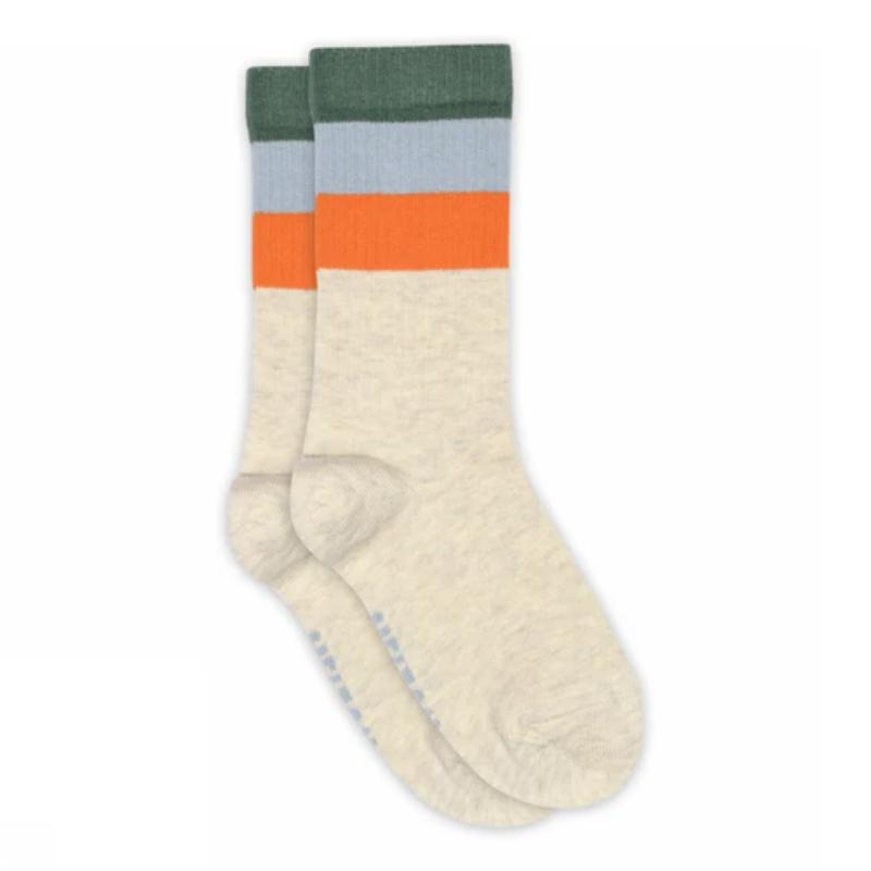 mp Denmark Melton wide stripe socks light Beige Melange 22157 179
