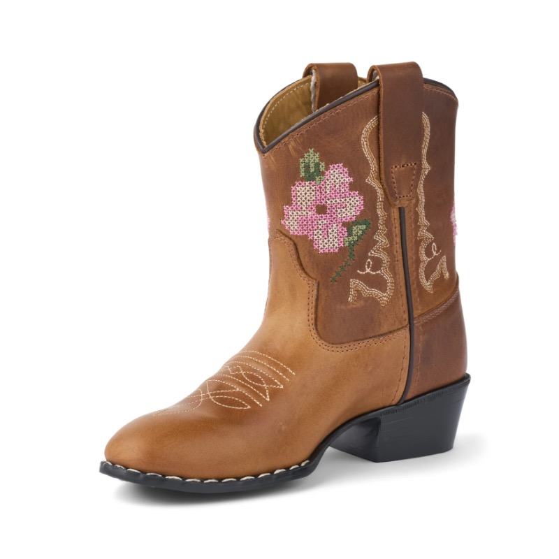 Bootstock laarzen Cognac Flower - Afbeelding 4