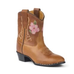 Bootstock laarzen Cognac Flower