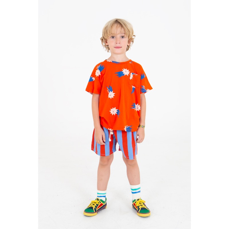 lotiekids wide fit t-shirt stripes pool party - Afbeelding 2