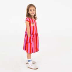 Alternative view of lotiekids sleeveless dress lotie pool party red stripes magenta