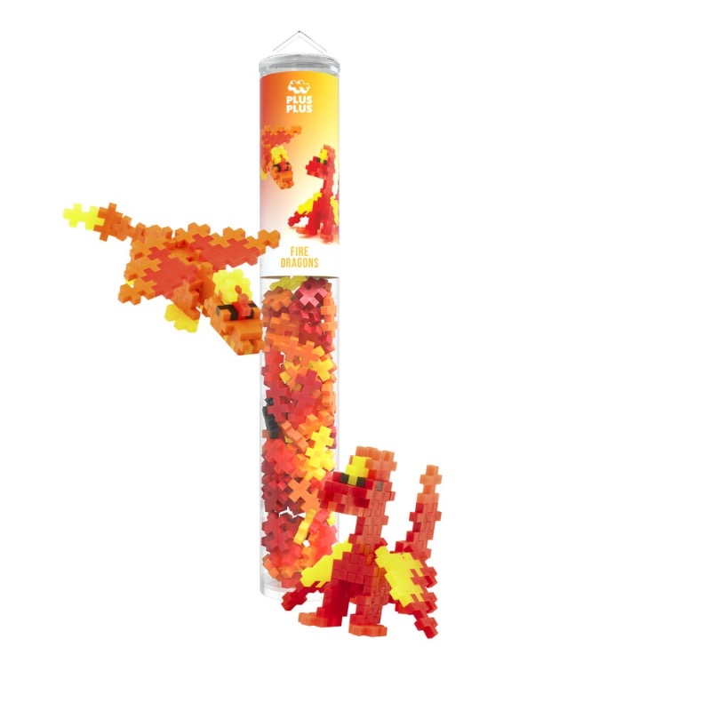 Plus-Plus Tube Fire Dragons 100 stuks