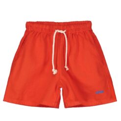 lotiekids twill bermuda pockets coral red