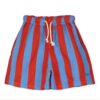 lotiekids twill bermuda pockets red stripes baja blue