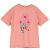 lotiekids wide fit shirt flowers clay pink