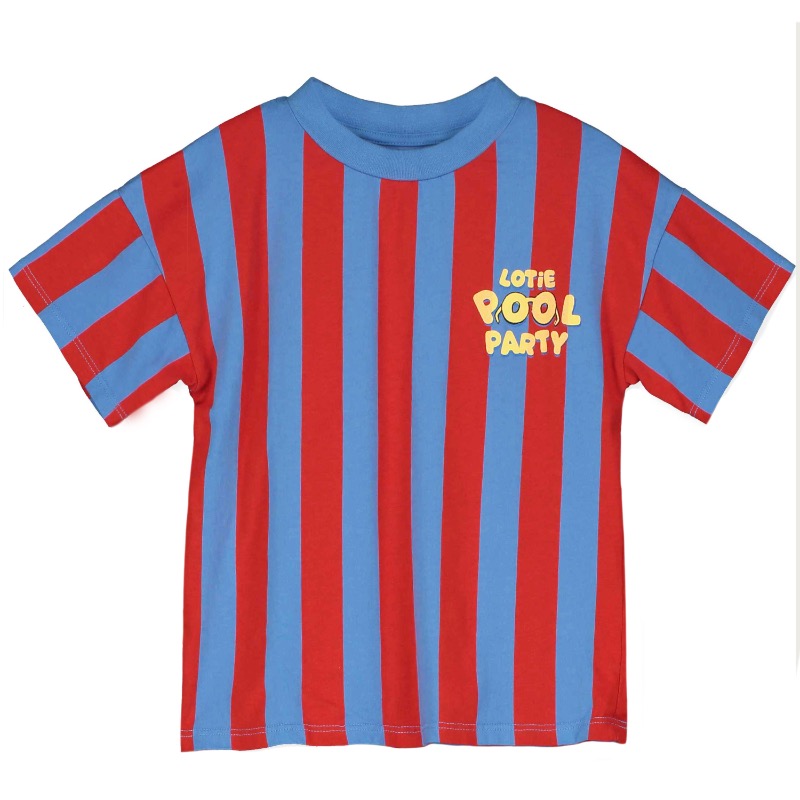 lotiekids wide fit t-shirt stripes pool party