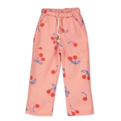 lotiekids wide fit twill pocket pants cherries all over