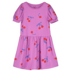 lotiekids bloused sleeve dress cherries