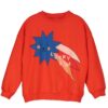 lotiekids sweatshirt Big Lucky Star Coral Red