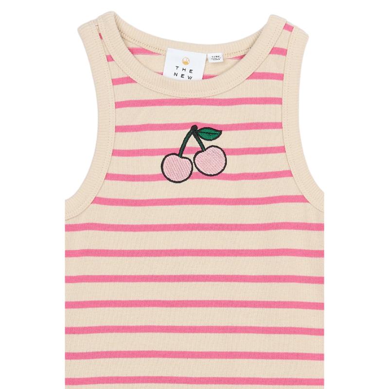 THE NEW Shannon dress Carmine Rose Striped - Afbeelding 3