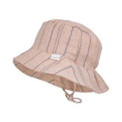 Maximo Zonnehoedje bucket hat muslin beige gestreept