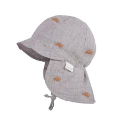 Maximo Zonnepetje muslin grijs gemeleerd auto's met nekflap