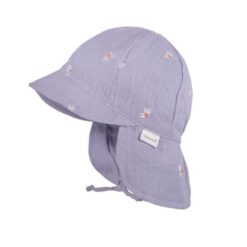 Maximo Zonnepetje muslin Lila Magrietjes met nekflap